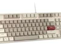 teclado retro blanco y gris